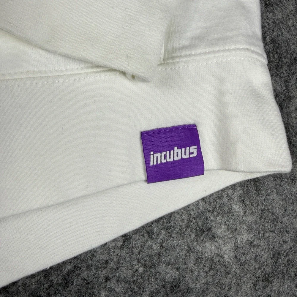 Incubus Morning View Sessions CA 02 Band Hoodie White Blue Graphic Small